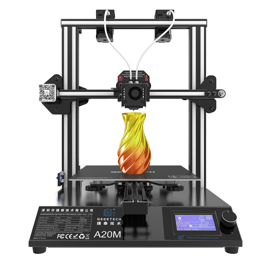 3D Printer, Geeetech, A10T, 220V, FDM, USB, 60mm/s, Black