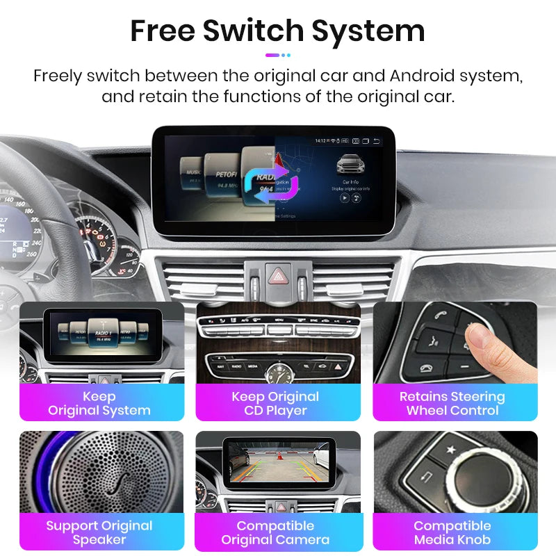 Wireless Speakers  AI Voice CarPlay Car Radio Multimedia Mercedes Benz E Class W212 E200 E230 E260 E300 S212 2009-2016 player 665 4G 8-128GB NTG 4.5