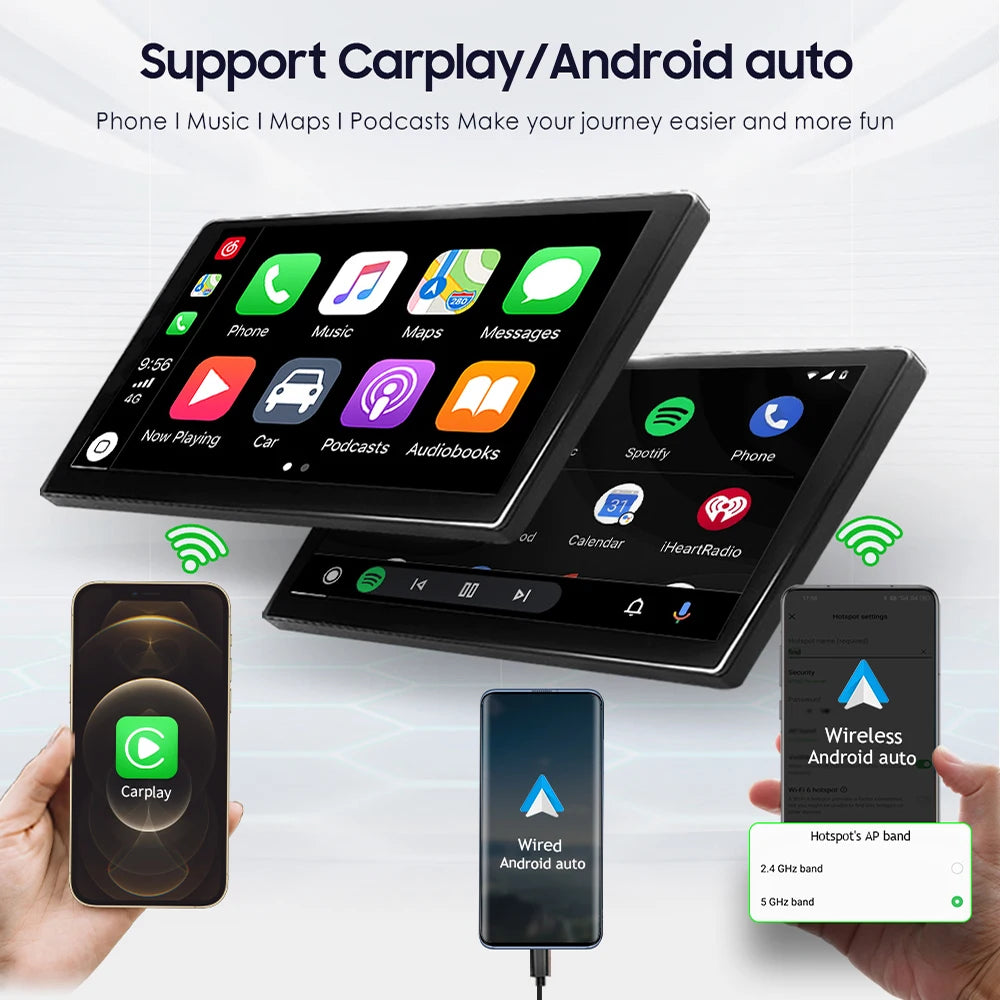 Wireless Speakers, , Android 12 Octa Core AI Auto Car Multimedia Player, CarPlay, Black, N/A.