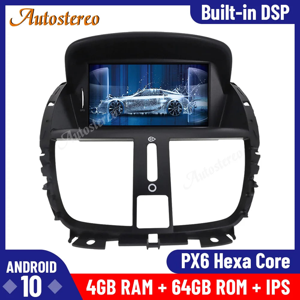 Wireless Speakers, , PEUGEOT 207 2007-2015, Android 13.0, GPS Navigation, Car DVD Player, Stereo, Head Unit, Auto Radio, Multimedia Player, 16G 2G DSP, Black, Size: Universal