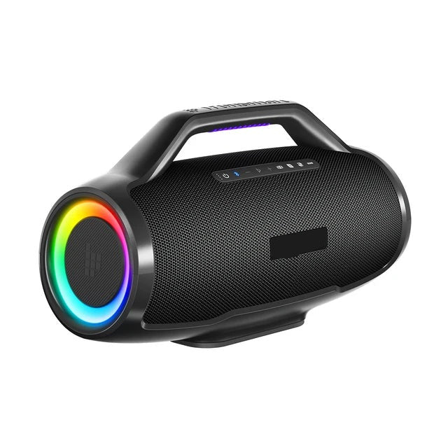 Wireless Speaker, Portable, 3 Way Sound, APP Control, 130W, 18000mAh, IPX6, Black