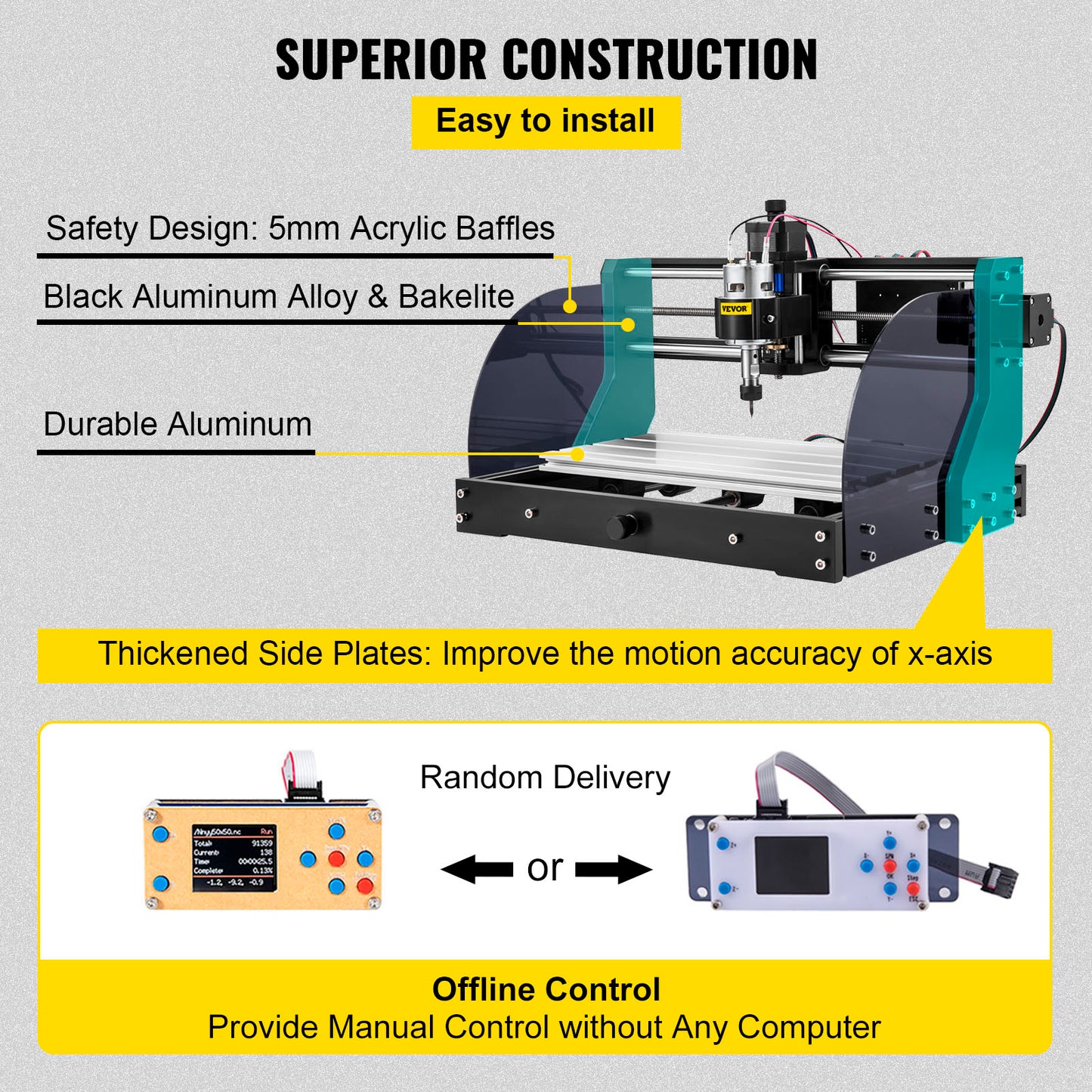 3018 PRO MAX CNC Engraving Machine 3 Axis Wood Milling Cutter PCB PVC