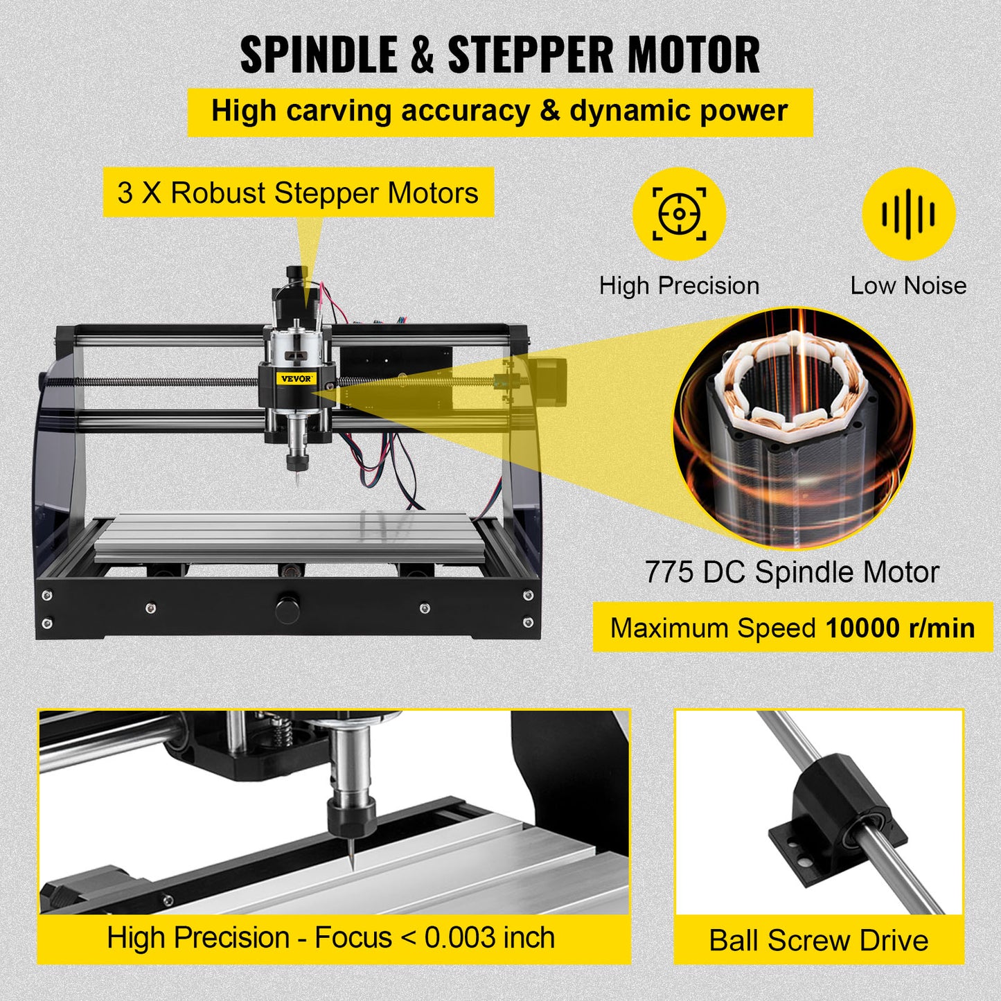 3018 PRO MAX CNC Engraving Machine 3 Axis Wood Milling Cutter PCB PVC