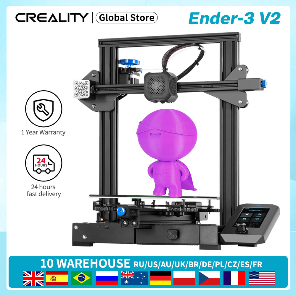 3D Printer, Creality, Ender 3 V2, Filament Sensor, Black