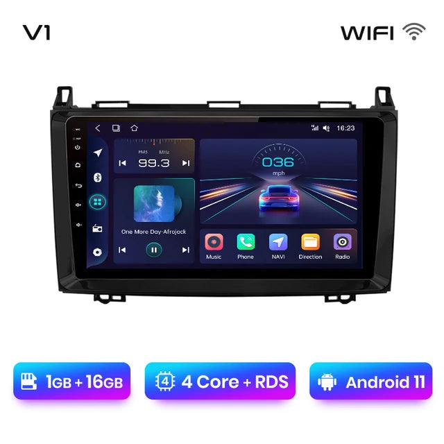 WiFi Controlled, V1 (1GB-16GB), Car Radio for Mercedes Benz W169 W245 B200 W906 Sprinter W639 Vito, CarPlay Android Auto, No 2 din DVD