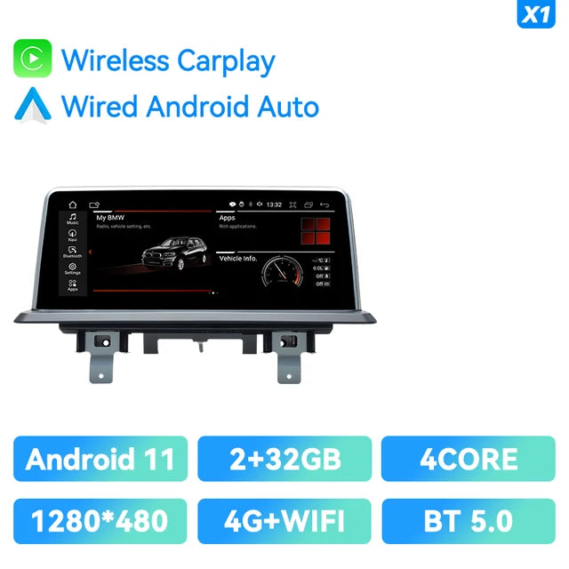 WiFi Controlled, Car Stereo Multimedia, Carplay Android 12, 6GB+128GB, IPS Screen, For BMW 1 Series E87 E81 E82 E88 CCC CIC Auto Radio GPS Navigation