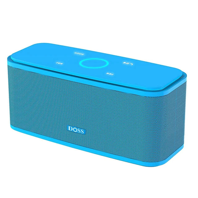 Wireless Speaker, Bluetooth, Portable, 12W, Stereo Bass Sound, Blue