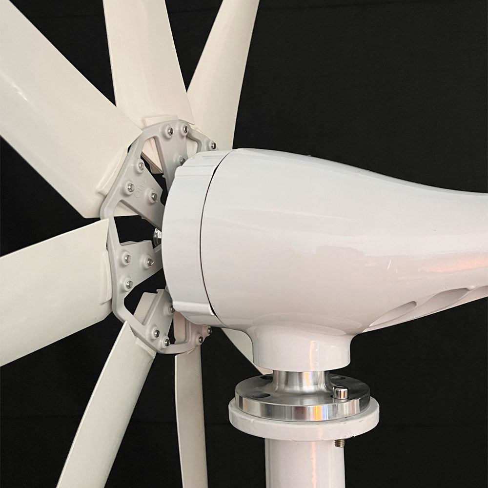 Windturbine, 2000W 48V, 8 Blades, with MPPT Controller, Small, White