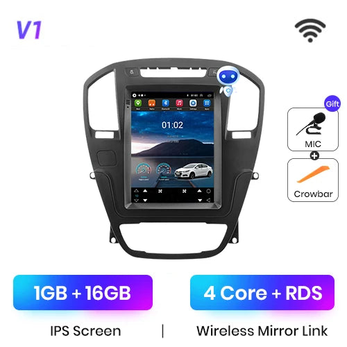 WiFi Controlled, Tesla Style Android Auto 4G, 1GB 16GB, DSP, Car Radio Multimedia Player, Opel Insignia Buick Regal 2009-2013