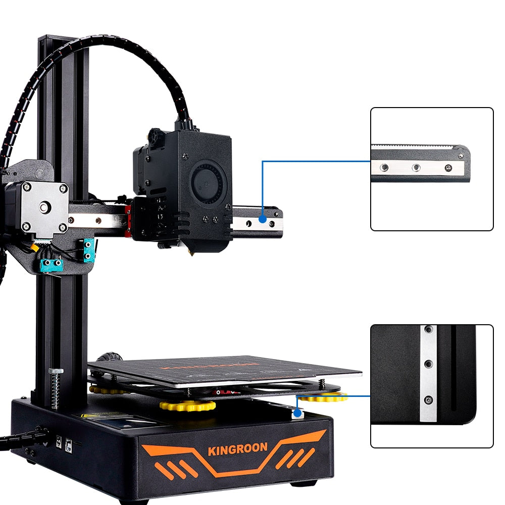 3D Printer, Kingroon, KP3S, 220V, USB, 360W, FDM, 180mm/s, Mag, PLA, Black