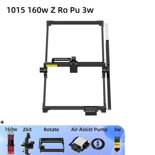 Wood Router, 1015 160w Z Ro Pu 3w, Laser Engraver, Air Assist Pump, 160W, Wood, Desktop