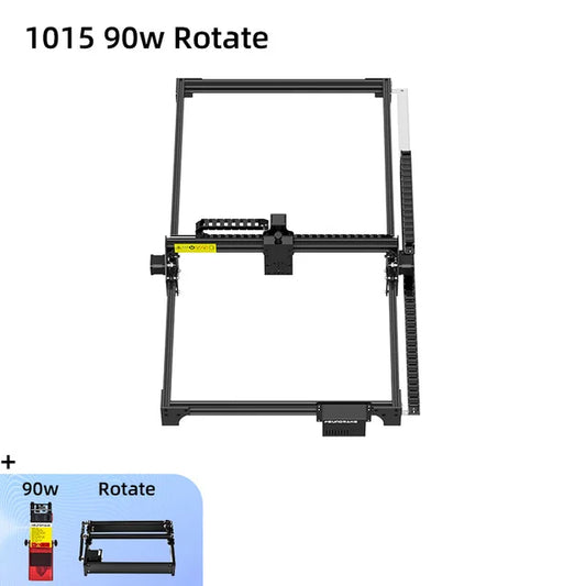 Wood Router, 1015 90w Rotate Laser Engraver Machine, 160W Air Assist Pump, Wood Printer, Laser Engraving and Cutting Machine, CNC Router Desktop, Color: [color], Size: [size]