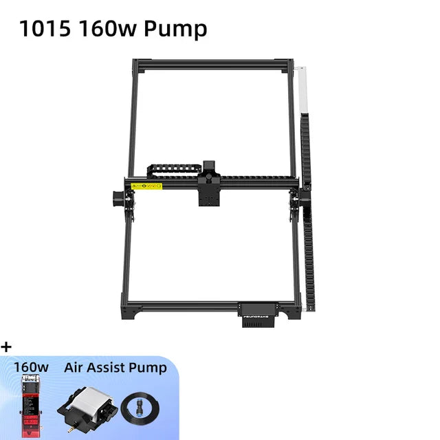 Wood Router, 1015 160w, 160W Laser Engraver, Air Assist Pump, Desktop, Wood Printer, Laser Engraving and Cutting Machine, CNC Router, 160W Laser Power, Wood Router desktop