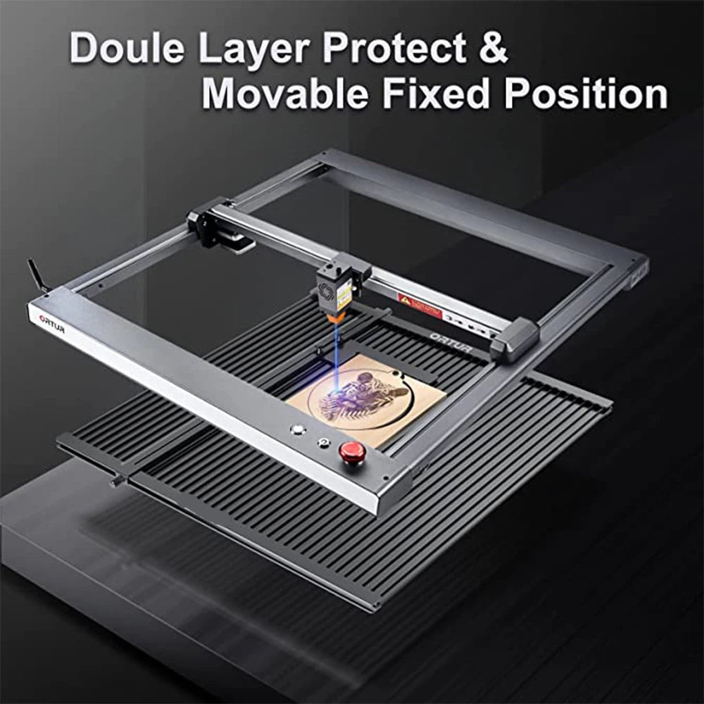 Work Table, LEP Aluminum Board, For laser Engraver, 400x448mm, Black