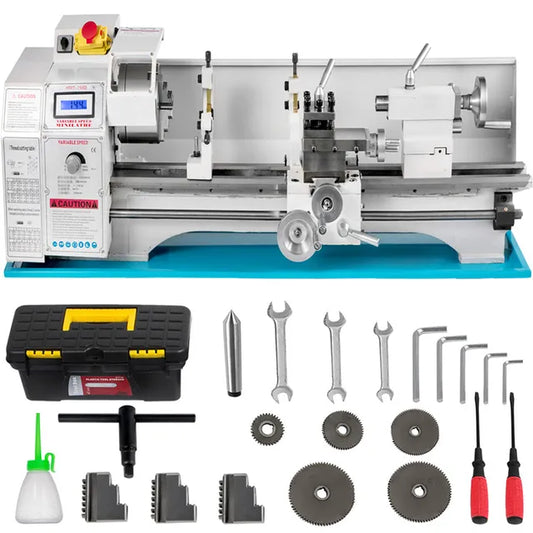 Wood Lathe, 220 x 750 mm 1100W, Variable Speed, Digital Display, 220V, Max 1100W, Metal Turning.