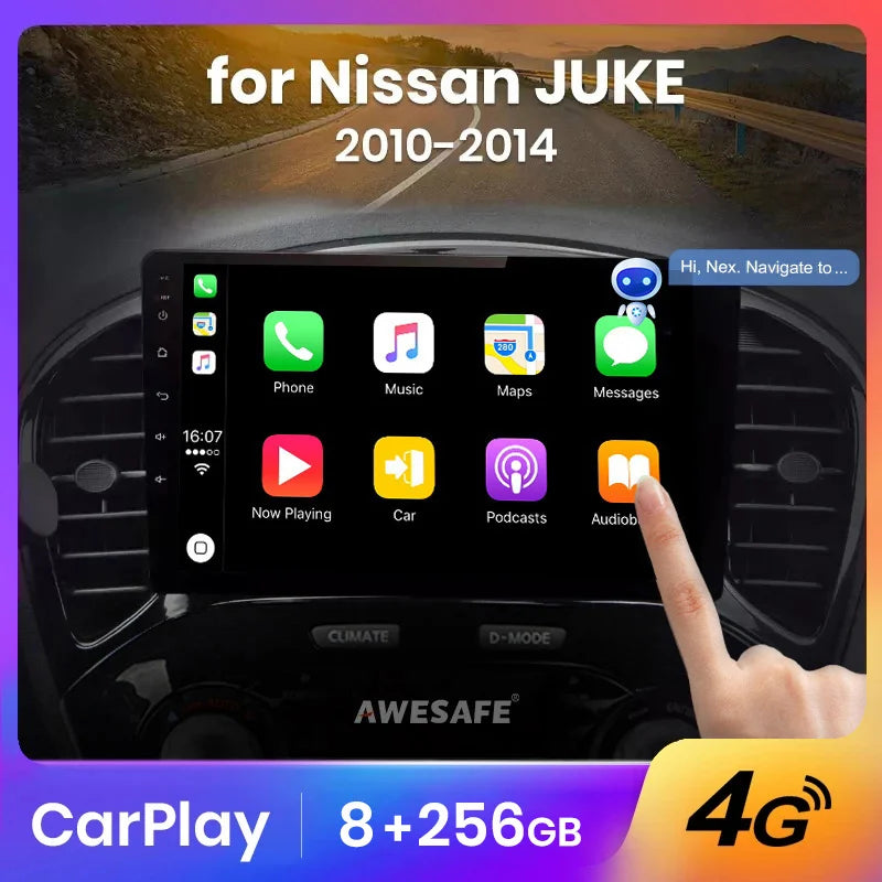 Wireless Speakers  PX9 for Nissan Juke YF15 2010-2014 Android CarPlay Stereo 4G-WIFI 2-32GB