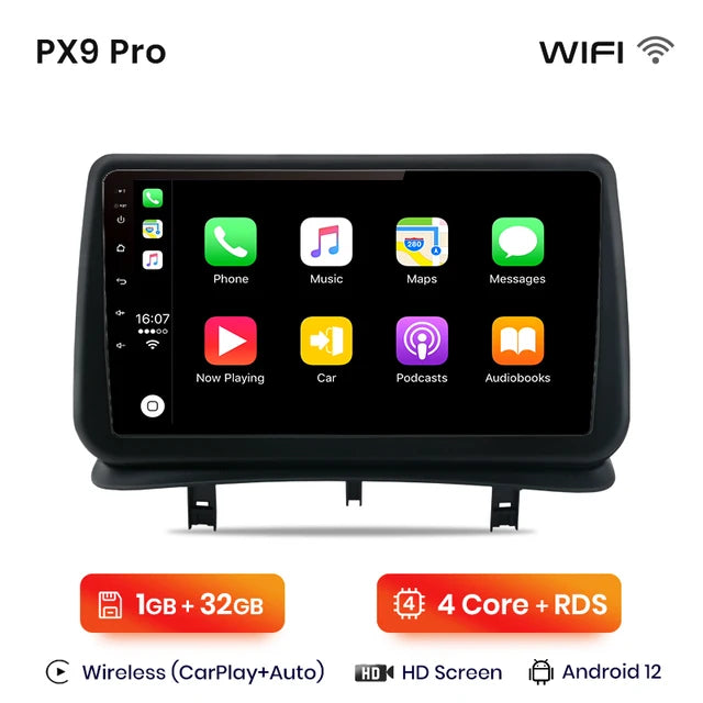 Wireless Speakers, , Renault Clio 3 2005-2014, 1GB-32GB, Android CarPlay Stereo, 2 din, WIFI