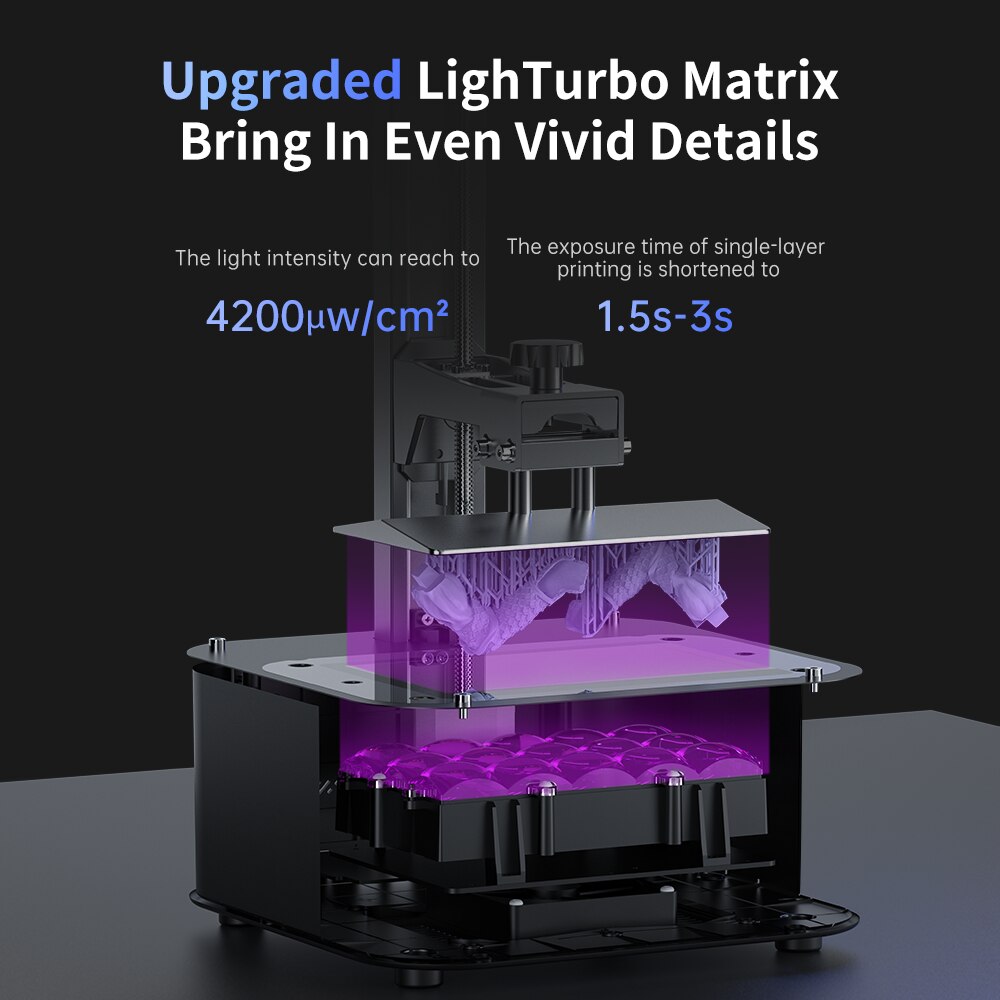 3D Printer, Anycubic, Photon Mono 2, WS2, LCD, UV Resin, Black