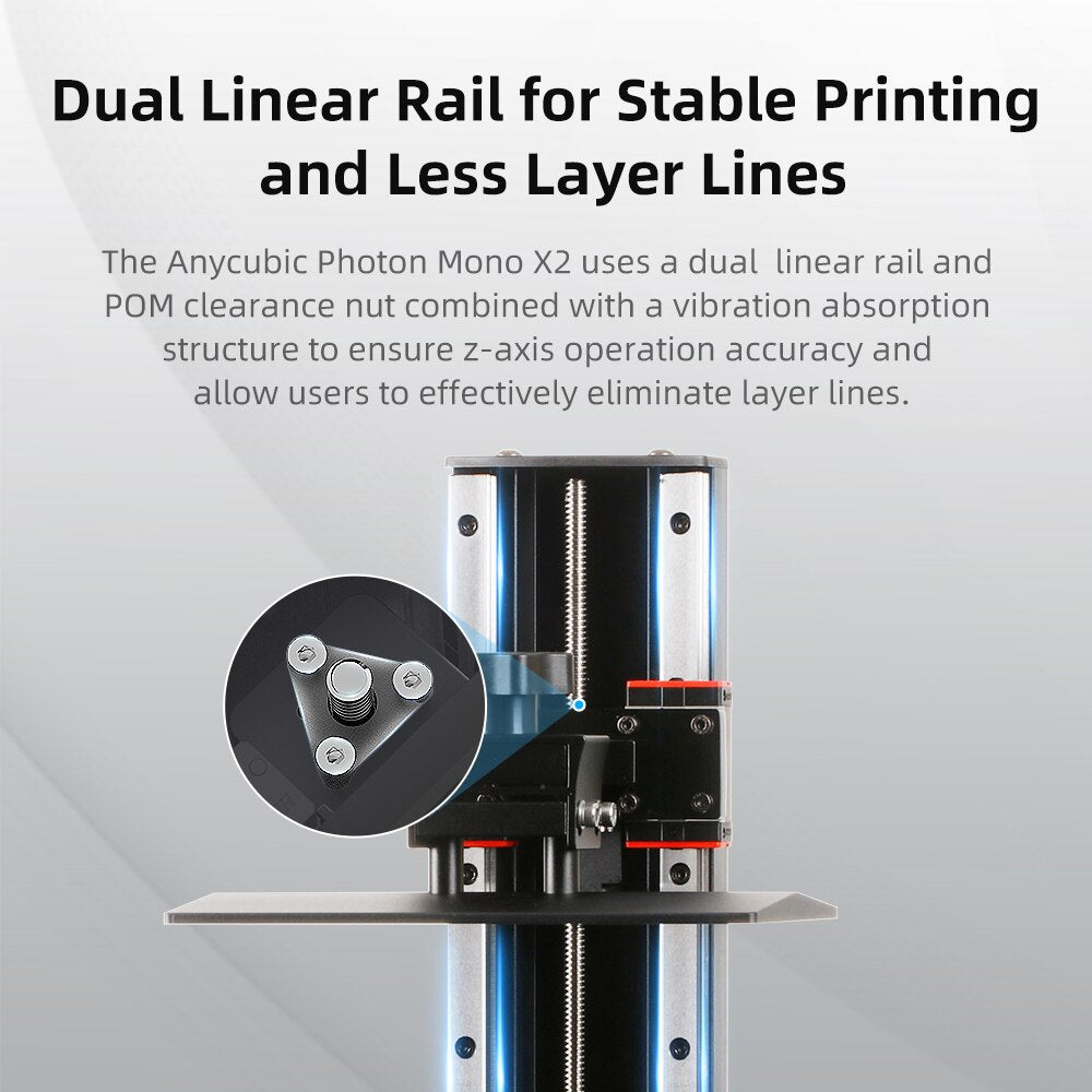 3D Printer, Anycubic, Photon Mono X2, LCD, 220V, 60mm/h, UV Resin, Black