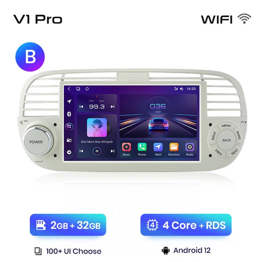 Wireless Speakers, , V1 Pro (2GB 32GB), Multimedia GPS Navigation, Carplay Compatible, Black, Universal Size.