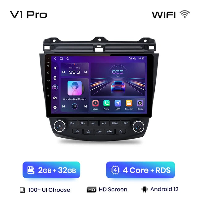 WiFi Controlled, , V1 Pro (2GB 32GB), AI Voice, Black, 2din autoradio