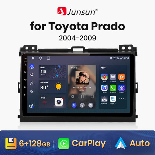 Wireless Speakers, , V1Plus, Android 12, Car Radio Multimedia, Toyota Prado 120 2004-2009, Navigation GPS, Wireless Carplay, 8+256GB, 2GB 32GB, Black.