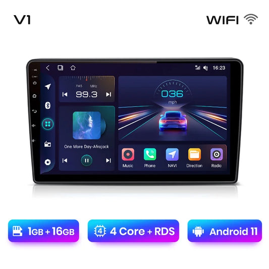 WiFi Controlled, PL V1 (1GB 16GB), V1pro AI Voice 2din Android Auto Radio, Opel Zafira B Astra H 2005-2014 Carplay 4G Car Multimedia GPS, Black, 2din autoradio