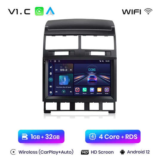 WiFi Controlled,  V1 C (1GB 32GB), V1pro AI Voice 2 din Android Auto Radio for Volkswagen Touareg 2002-2010 Carplay 4G Car Multimedia GPS, 2din autoradio