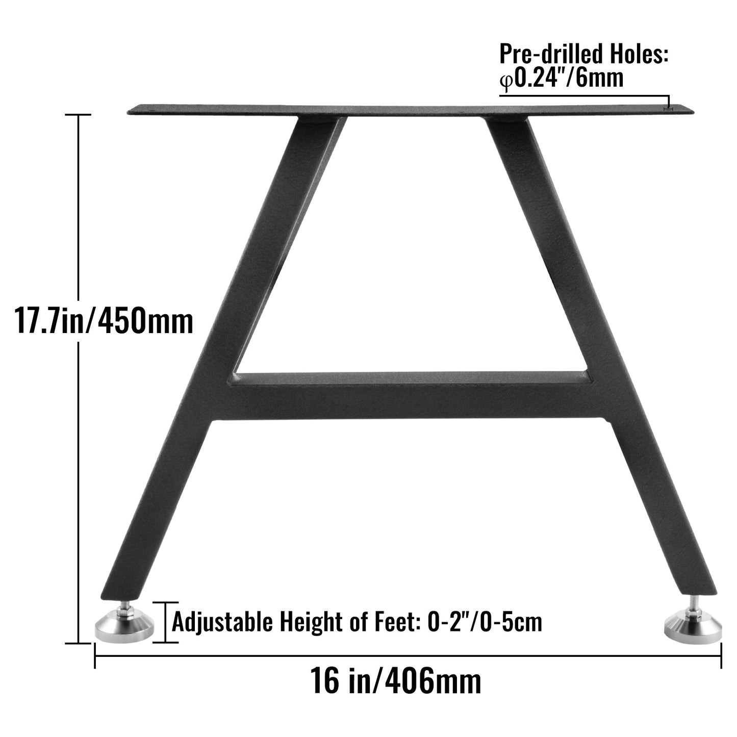 2pcs Industrial Metal Table Legs A-Shape Frame for DIY, Dining or Coffee Table, Sale On Now