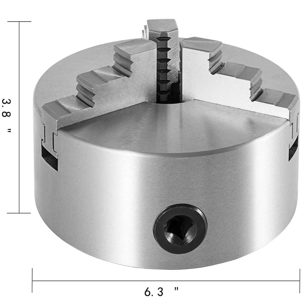 3 Jaw Chuck 160mm, High-Precision, Self-Centering, Bevel Gear