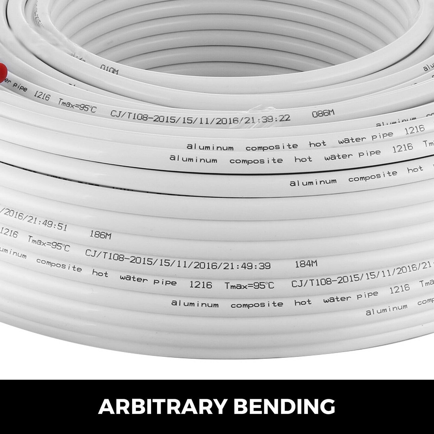 200M/300M PEX-AL-PEX Tubing Radiant Floor Heating Tube Aluminum Oxygen Barrier