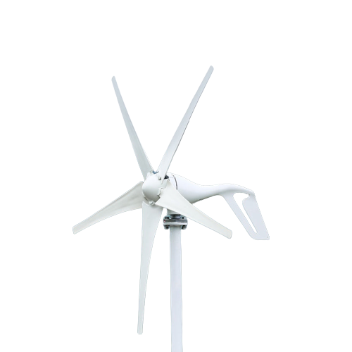 Wind Turbine Generator, 12V, 500W, Charge Controller, 5 Blades, White