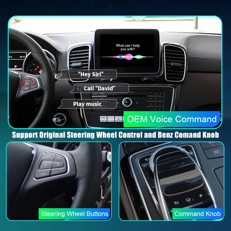 Wireless Speakers  Mercedes Benz GLE GLS CLS 2014-2018, CarPlay Android Auto Mirror Link AirPlay Youtube HDMI Functions NTG5.0.