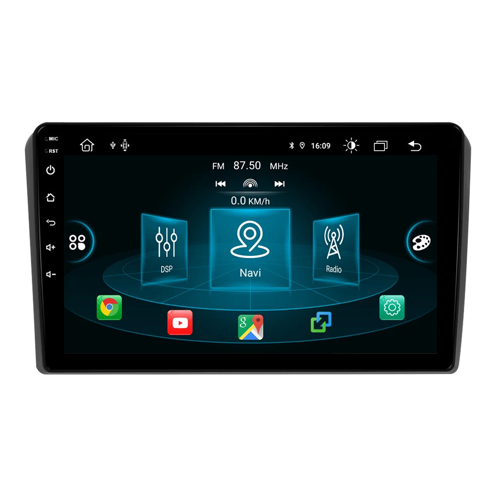 Wireless Carplay Android 12 Car Radio Audi A3 8P 2003-2013 GPS Navigation IPS Multimedia Player DSP 4G Wifi RDS V1, 8GB+128GB, Black, Standard Size.