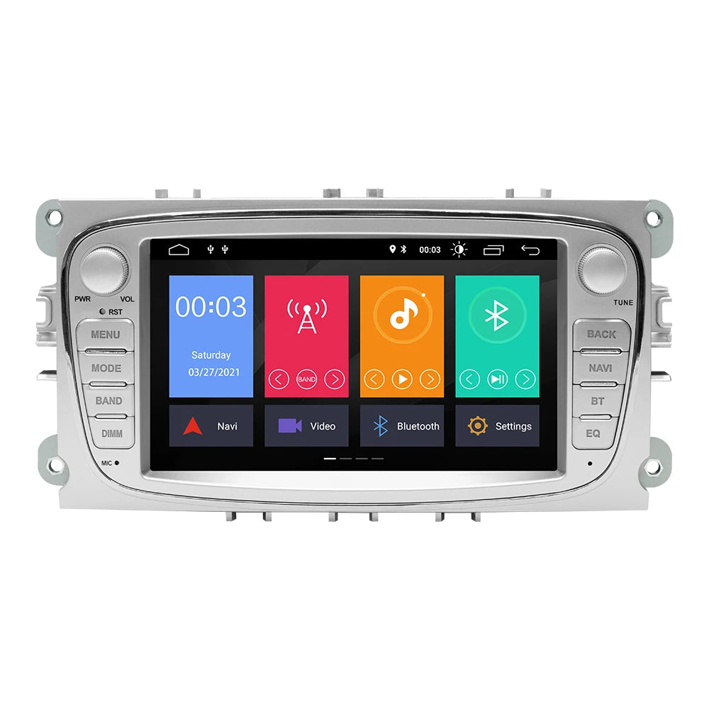 Wireless Carplay Android 11 Car Multimedia Radio  Ford Focus 2 3 mk2 Mondeo 4 Kuga Fiesta Transit Connect S-MAX C-MAX Galaxy 4G 64G OBD Cam Black Size.