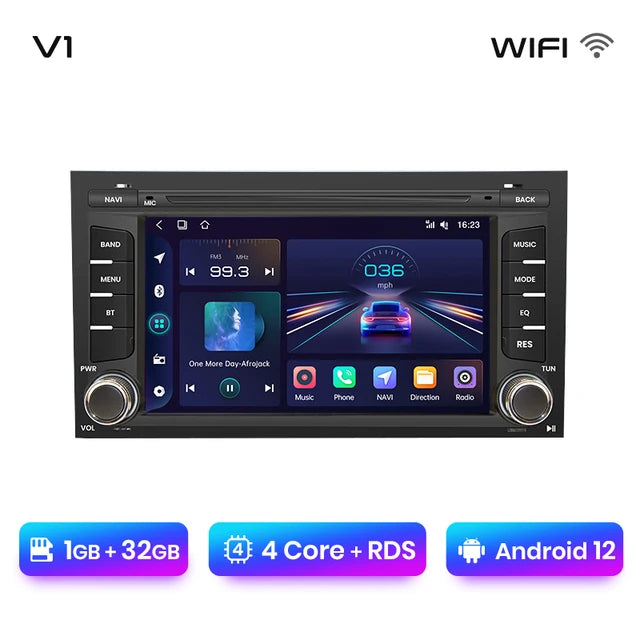 WiFi Controlled, V1 1GB 32GB, Car MultimediaDSP GPS, No 2din autoradio, Seat Leon MK3 5F 2012 - 2018 Ibiza 2016, Black.