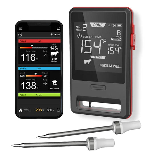 Wireless Meat Thermometer, [Brand], [Model], Dual Probe with Display, Bluetooth Connectivity, [Color], [Size].