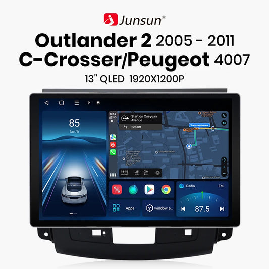 Wireless Speakers, , X7 MAX 13.1" 2K, CarPlay Android Auto, Mitsubishi Outlander 2005-2011 C-Crosser, Multimedia autoradio, 4GB RAM, Black, 1 Size.