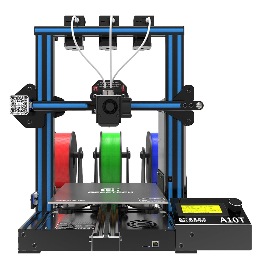 3D Printer, Geeetech, A10T, FDM, 60mm/s, 220V, Auto Leveling, Black