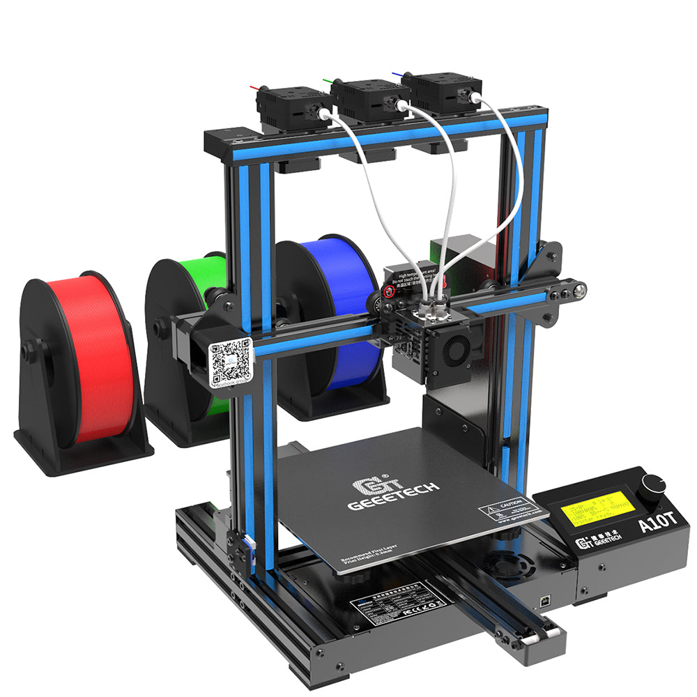 3D Printer, Geeetech, A10T, FDM, 60mm/s, 220V, Auto Leveling, Black