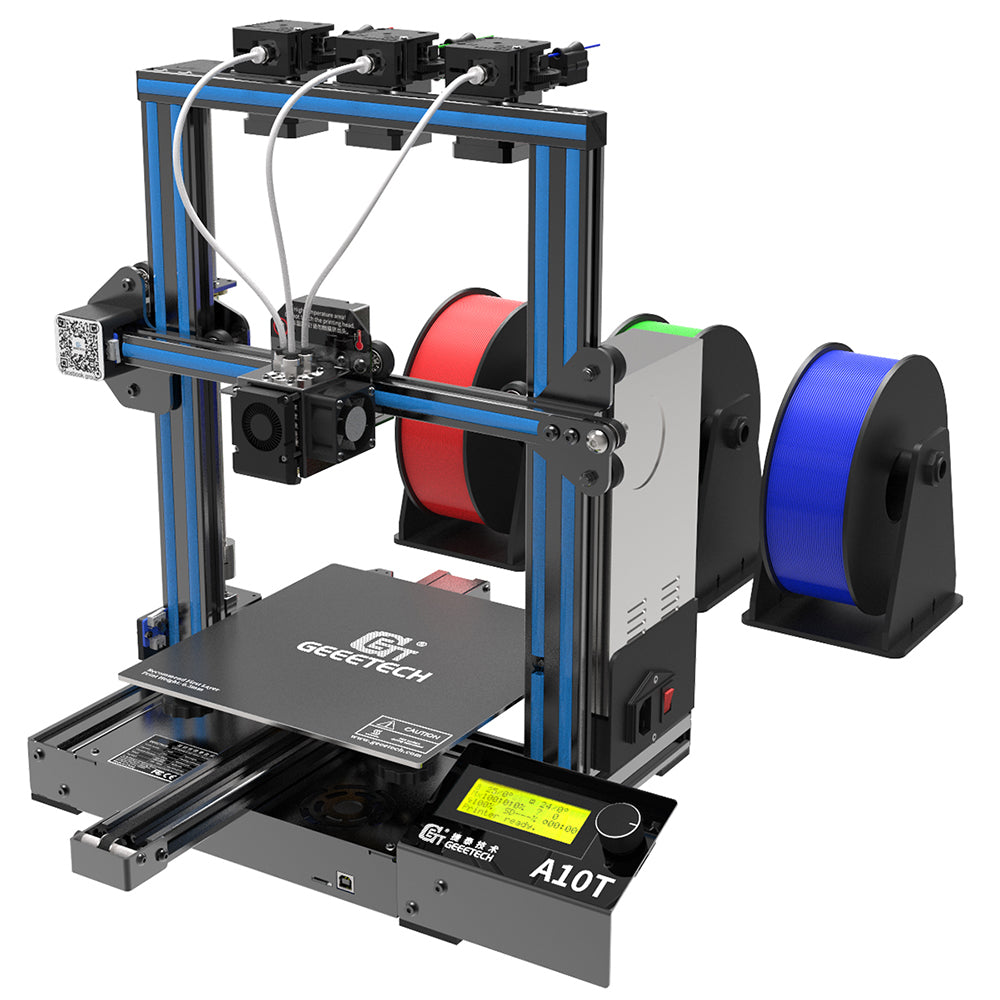 3D Printer, Geeetech, A10T, FDM, 60mm/s, 220V, Auto Leveling, Black