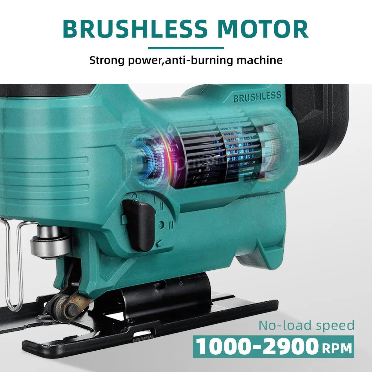 Wood Router, 2900rpm, Brushless Motor, 65mm, Green