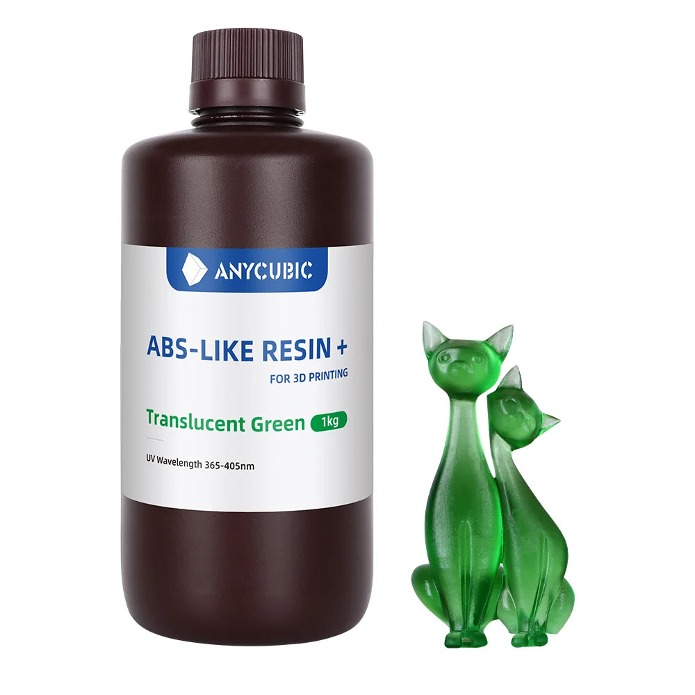 3D Resin, Anycubic, Tran-Green, 405nm Standard, High Precision, 1 Kg