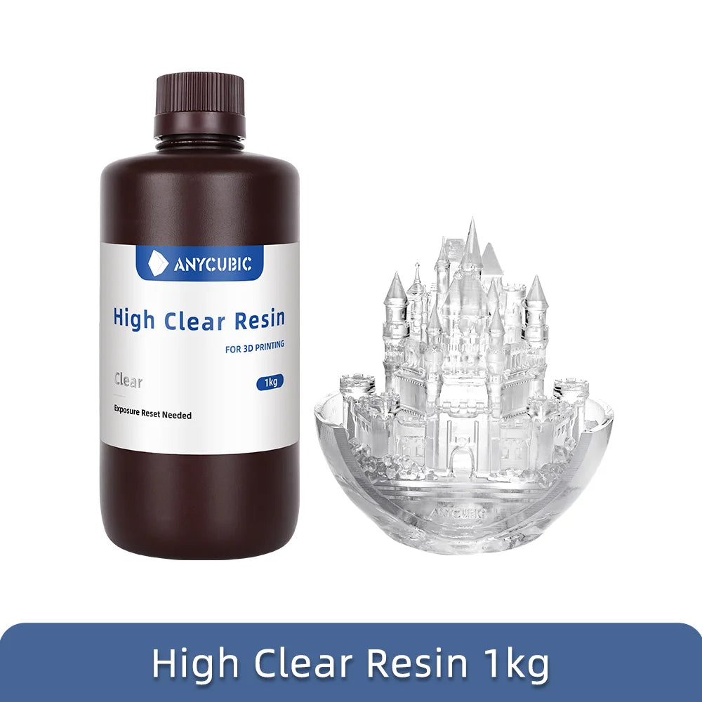 3D Resin, Anycubic, High clear, Long Life, High Accuracy, 1 Kg