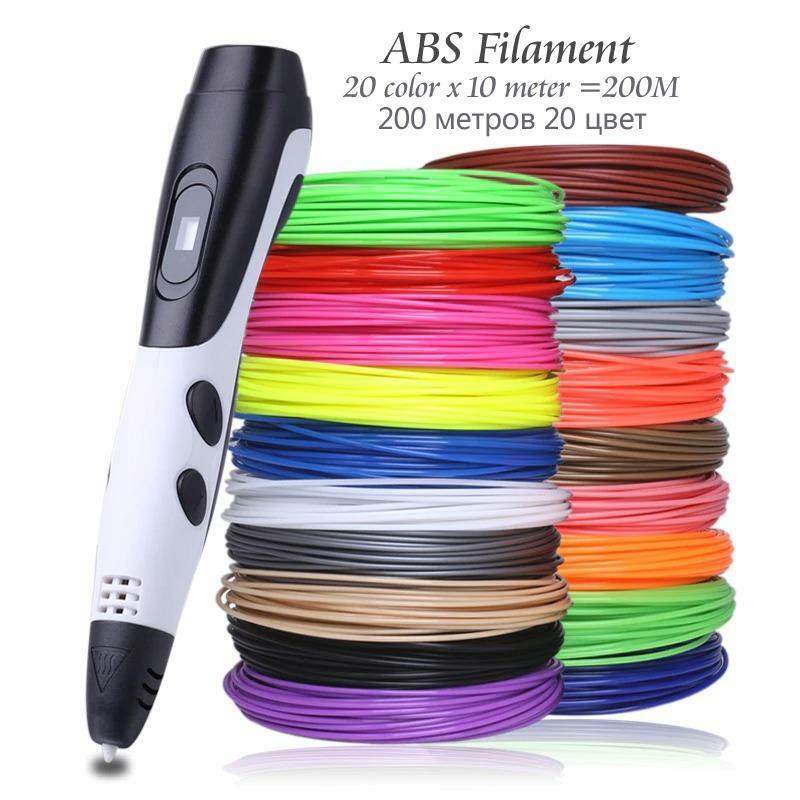 3D Pen, 100V, with 36m Filaments, Wireless, Plastic, EU Plug, White