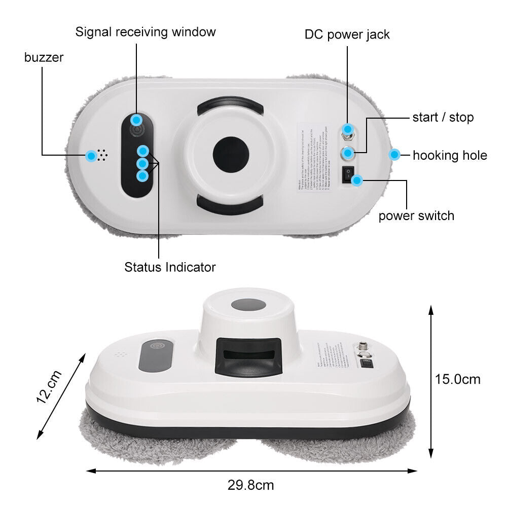 Window Cleaner, 800W, Remote Control, EU Plug, White