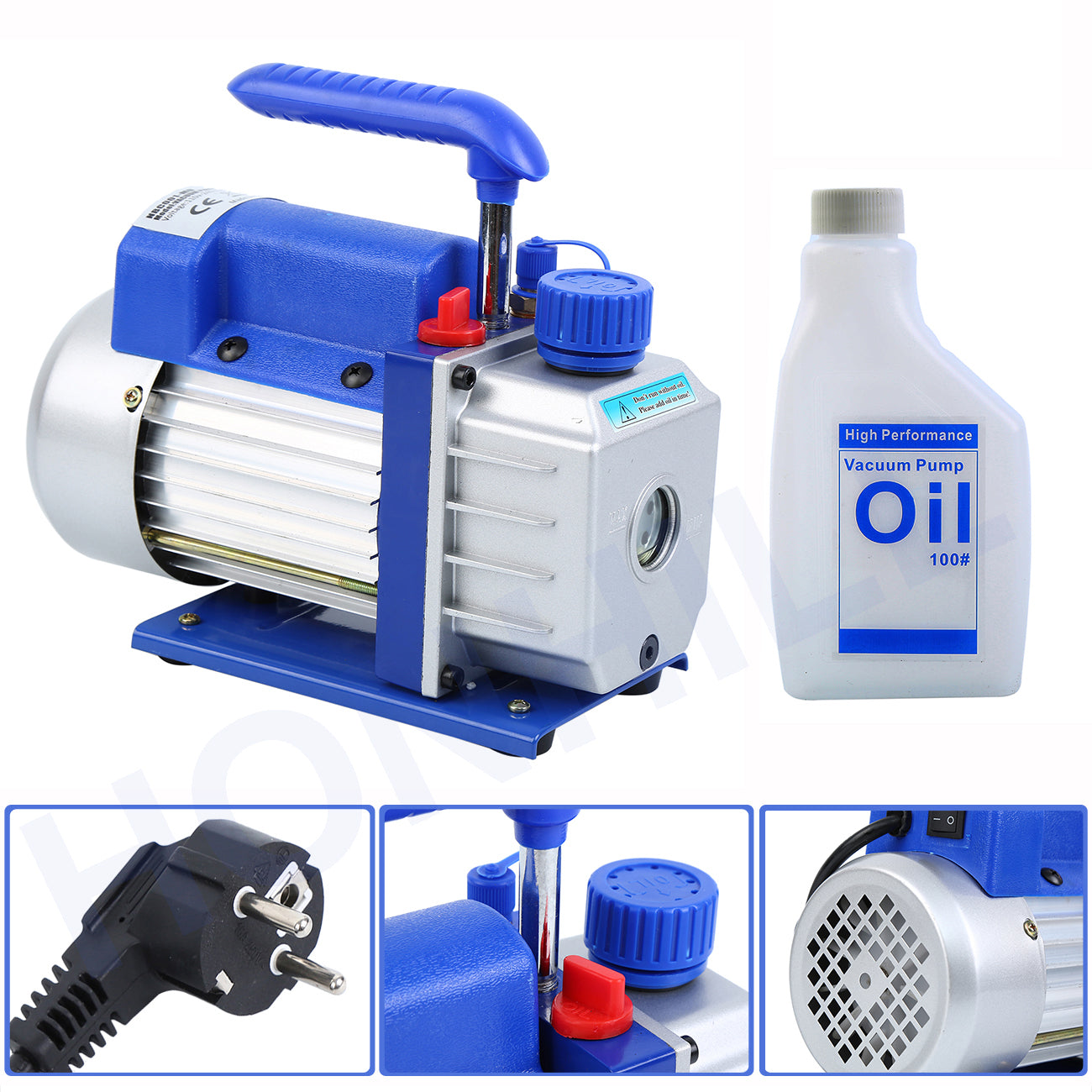 220V Refrigerant Vacuum Pump AC 71L/MIN 2.5CFM 3.5FCM