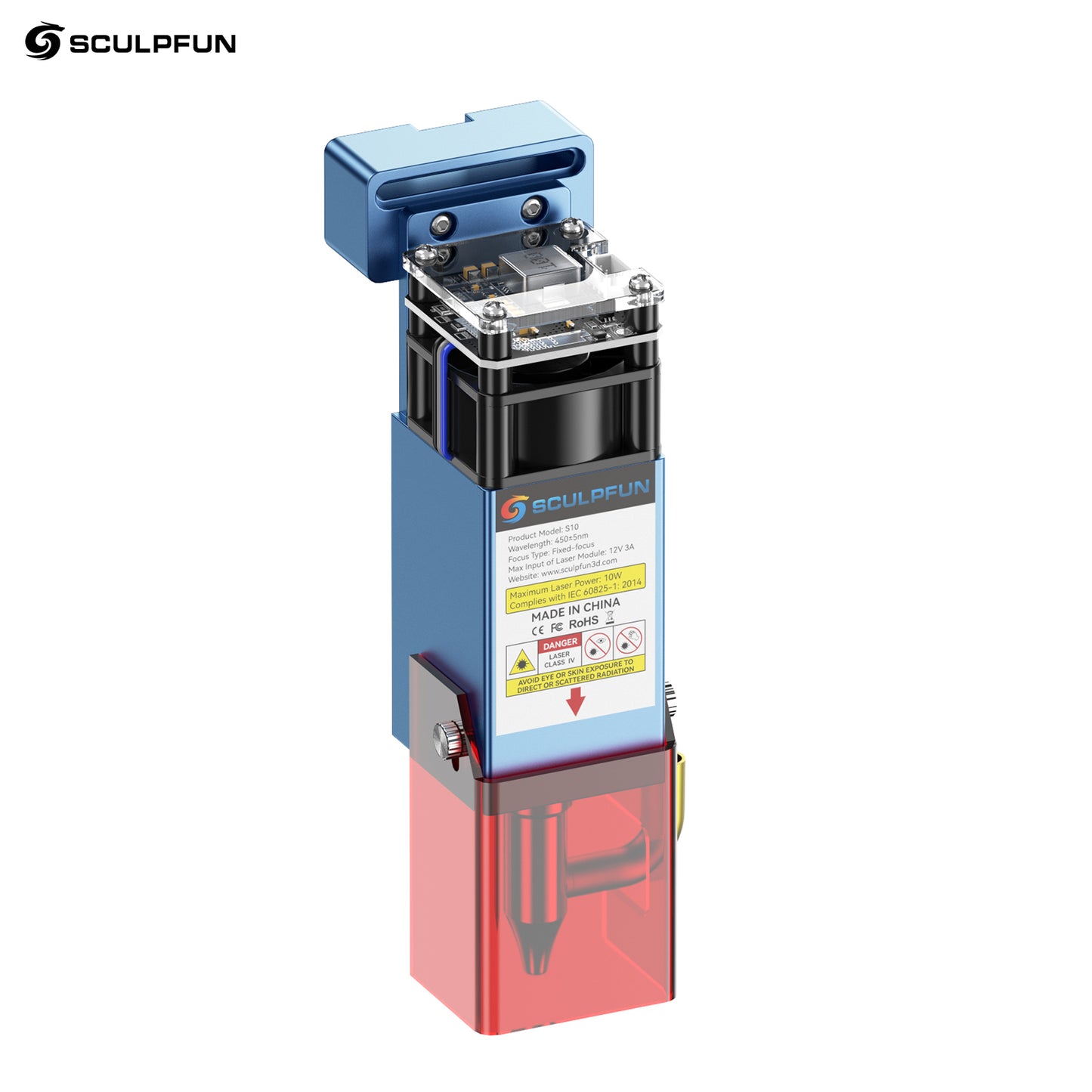 10W Engraving Laser Module, Air Assist Pump, 30L/Min Compressor, High Density Beam, Woodworking Machinery Parts, Tools