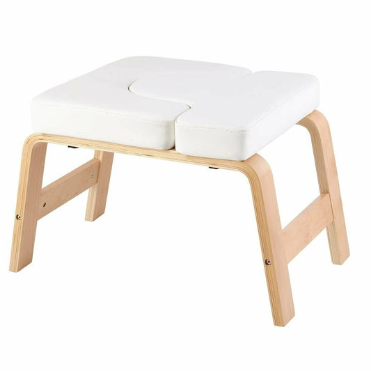 Tabouret de yoga – Chaise d'équipement d'entraînement physique – Banc d'inversion de poirier de yoga – Pilates – Poirier – Entraînement – ​​Beige